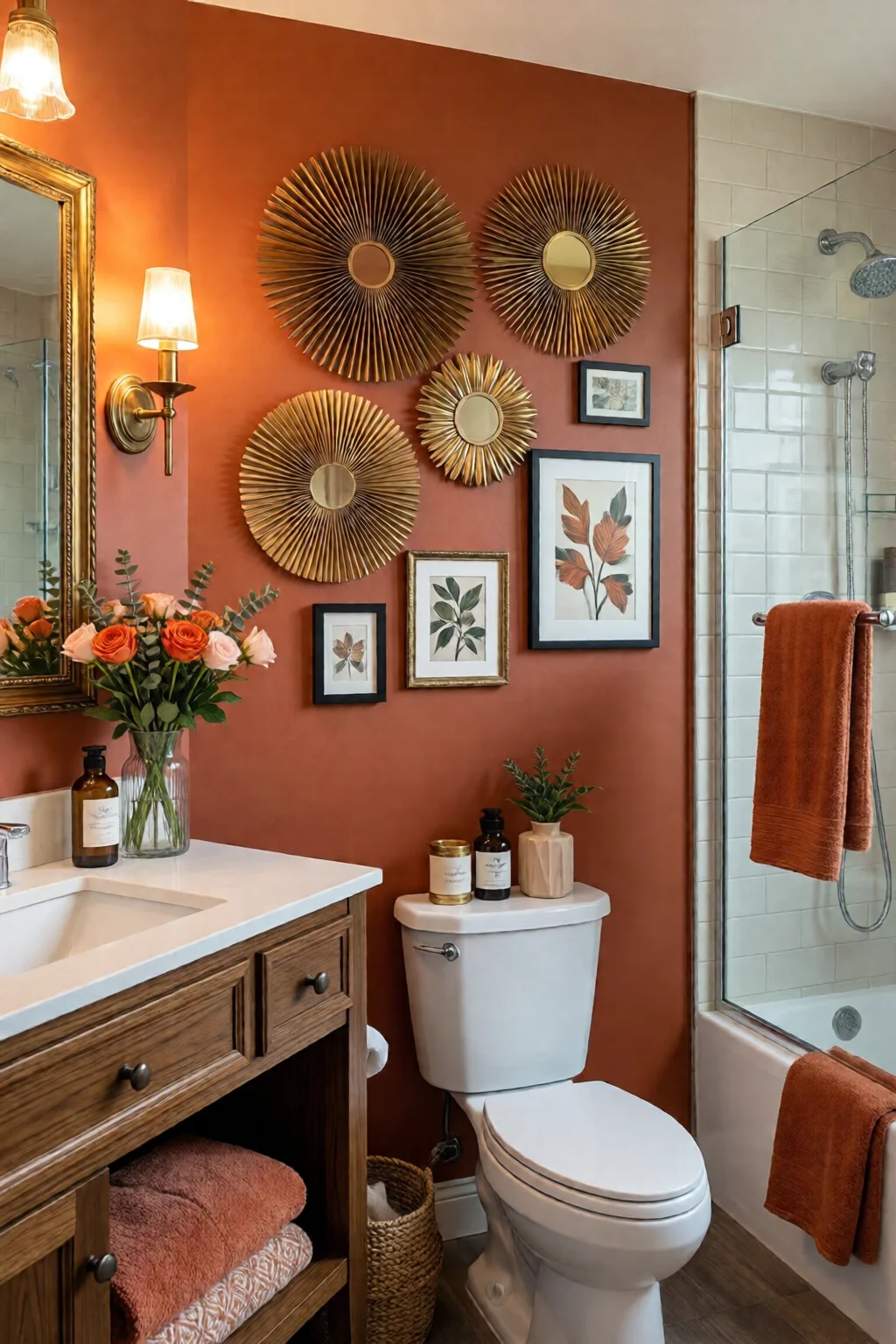 bathroom accent wall ideas bold