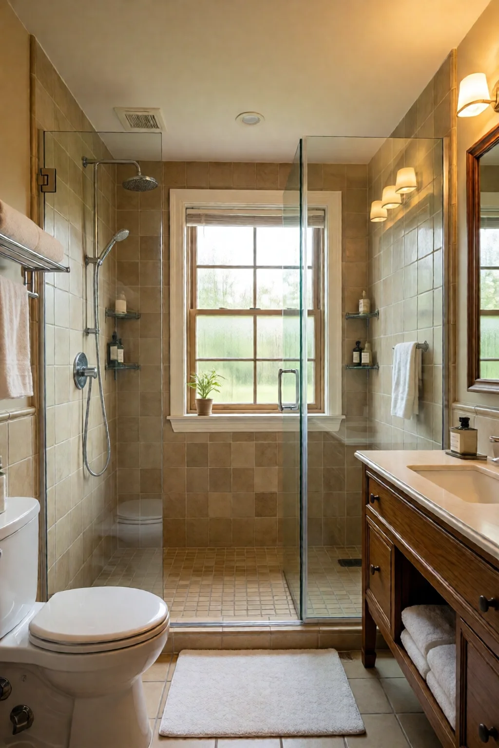 bathroom shower ideas walk in and tiled