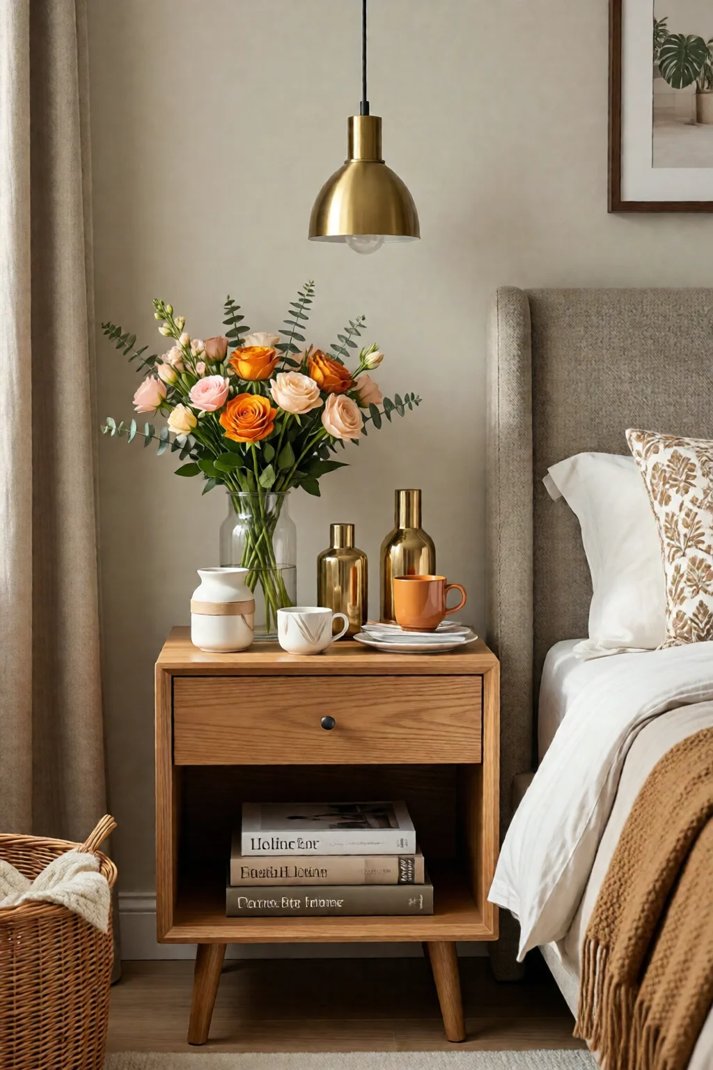 bedroom nightstand decorating ideas