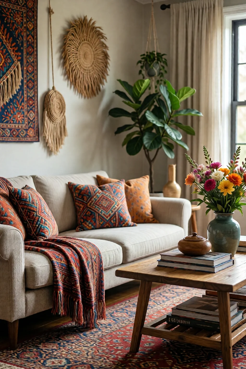 bohemian living room decor ideas