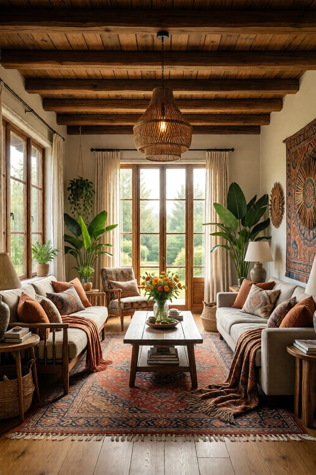 bohemian living room decor ideas