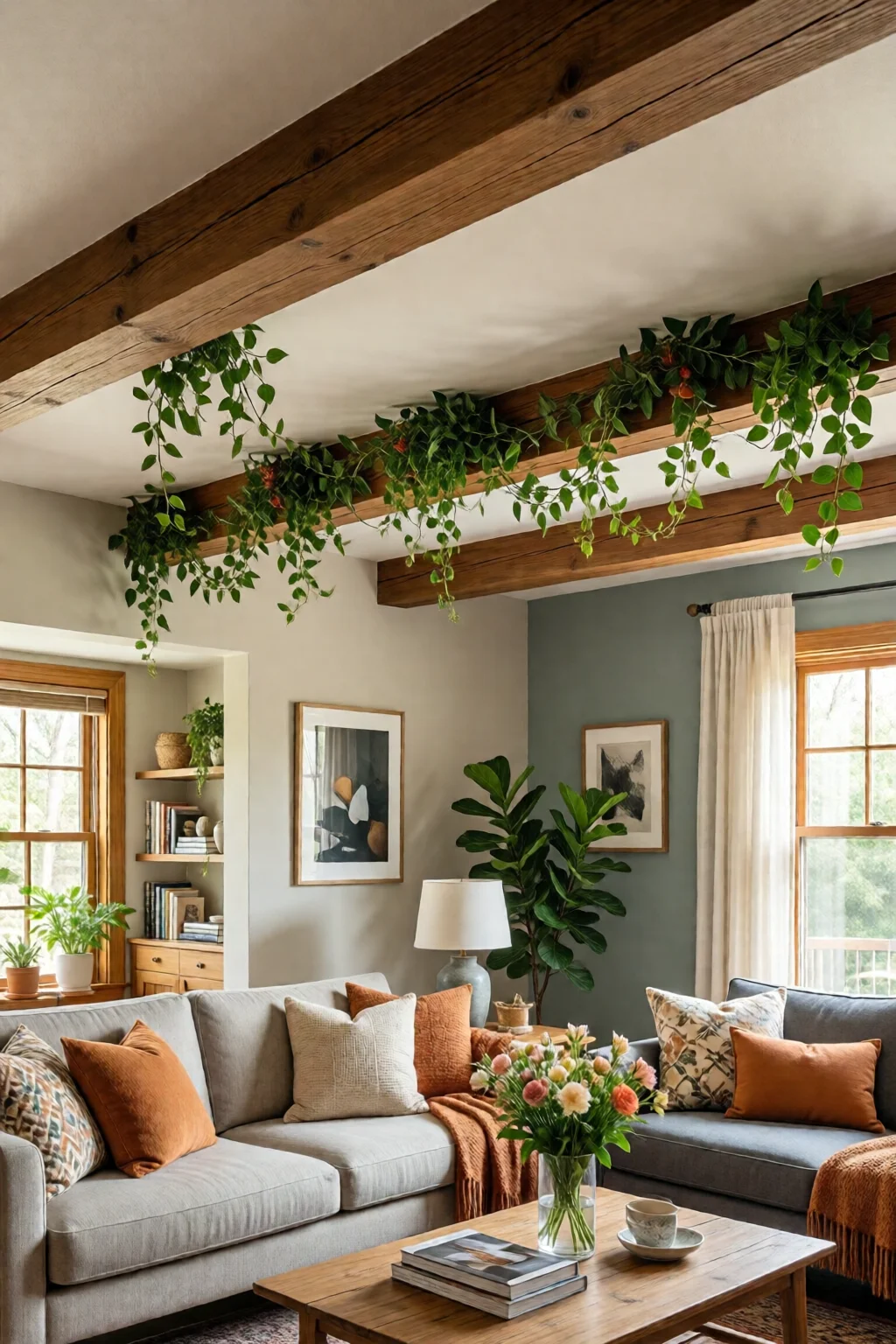 ceiling decor ideas beams and paint