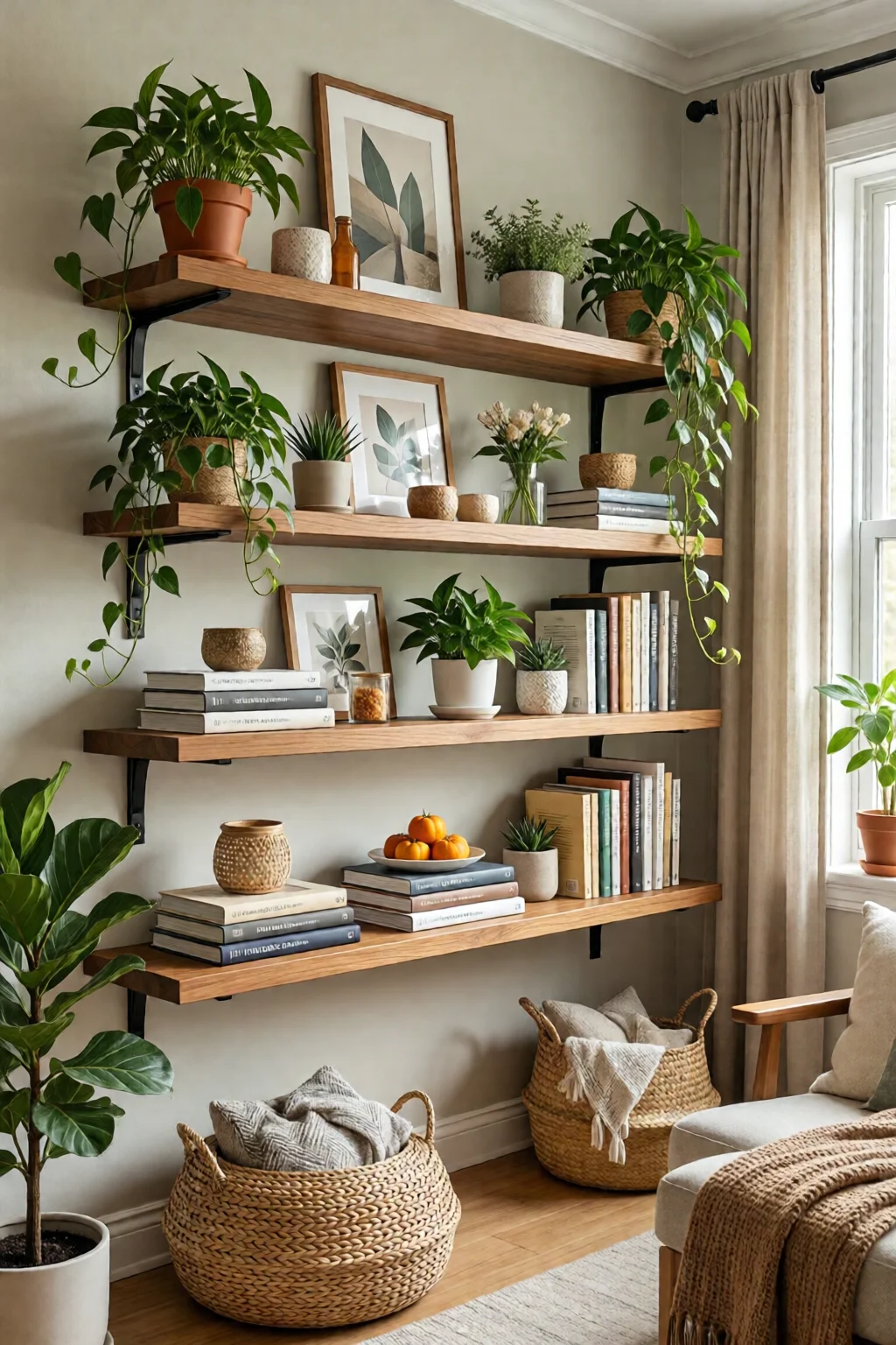 DIY floating shelves ideas and tutorial