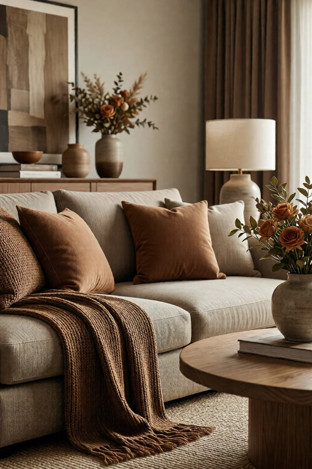 earth tone living room decor palette