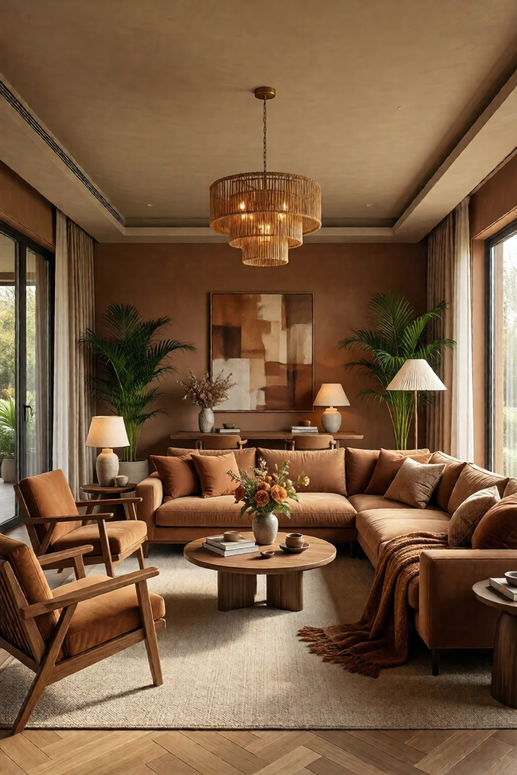 earth tone living room decor palette