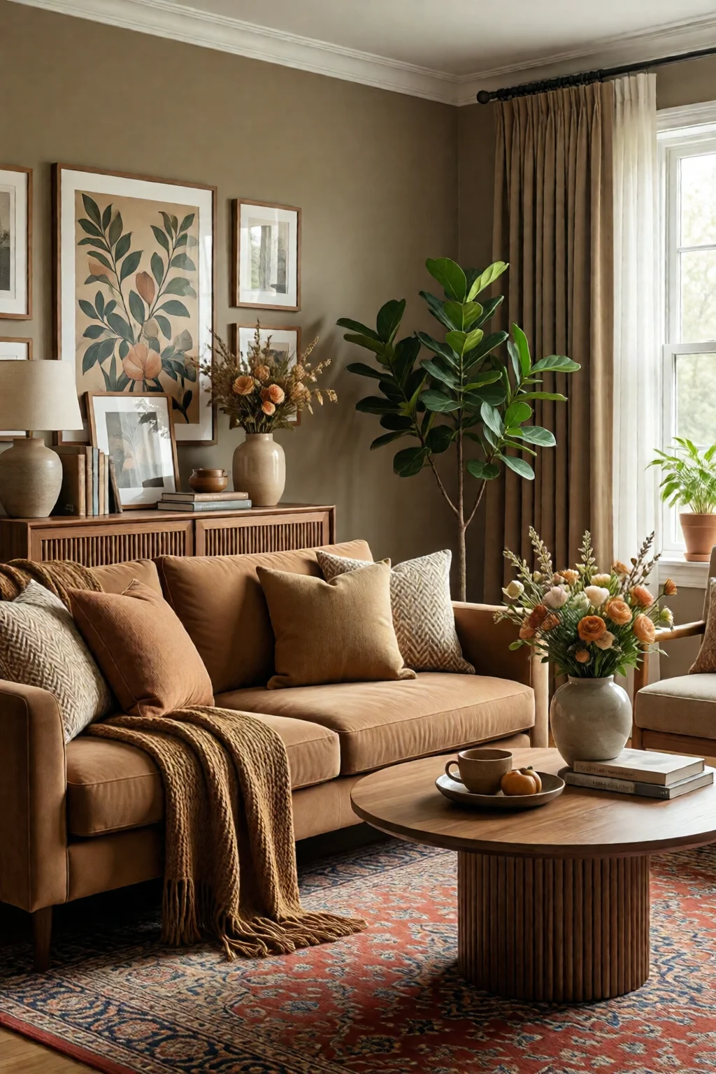 earth tone living room decor palette