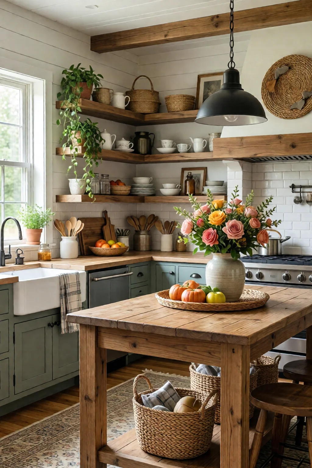 farmhouse kitchen decor ideas rustic