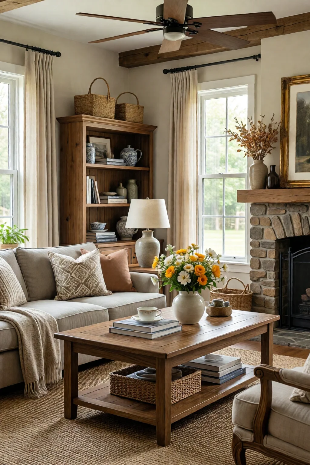 farmhouse living room decor ideas