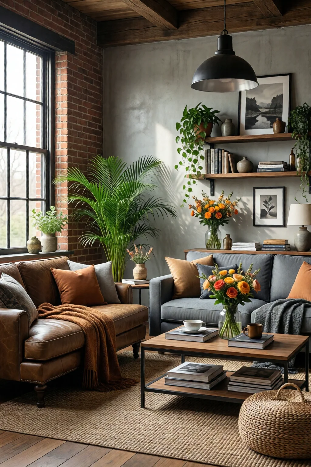 industrial living room decor style