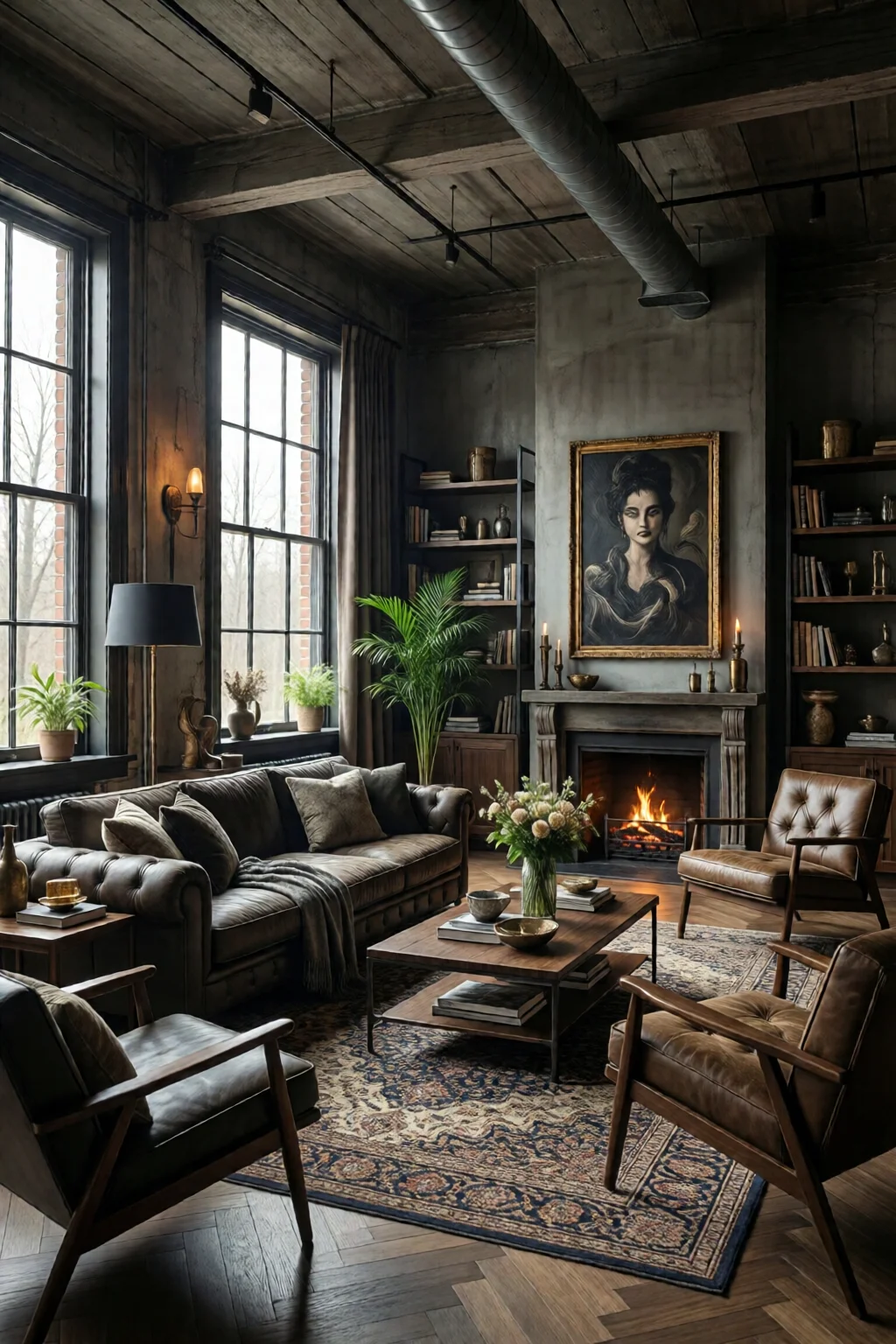 industrial living room decor style