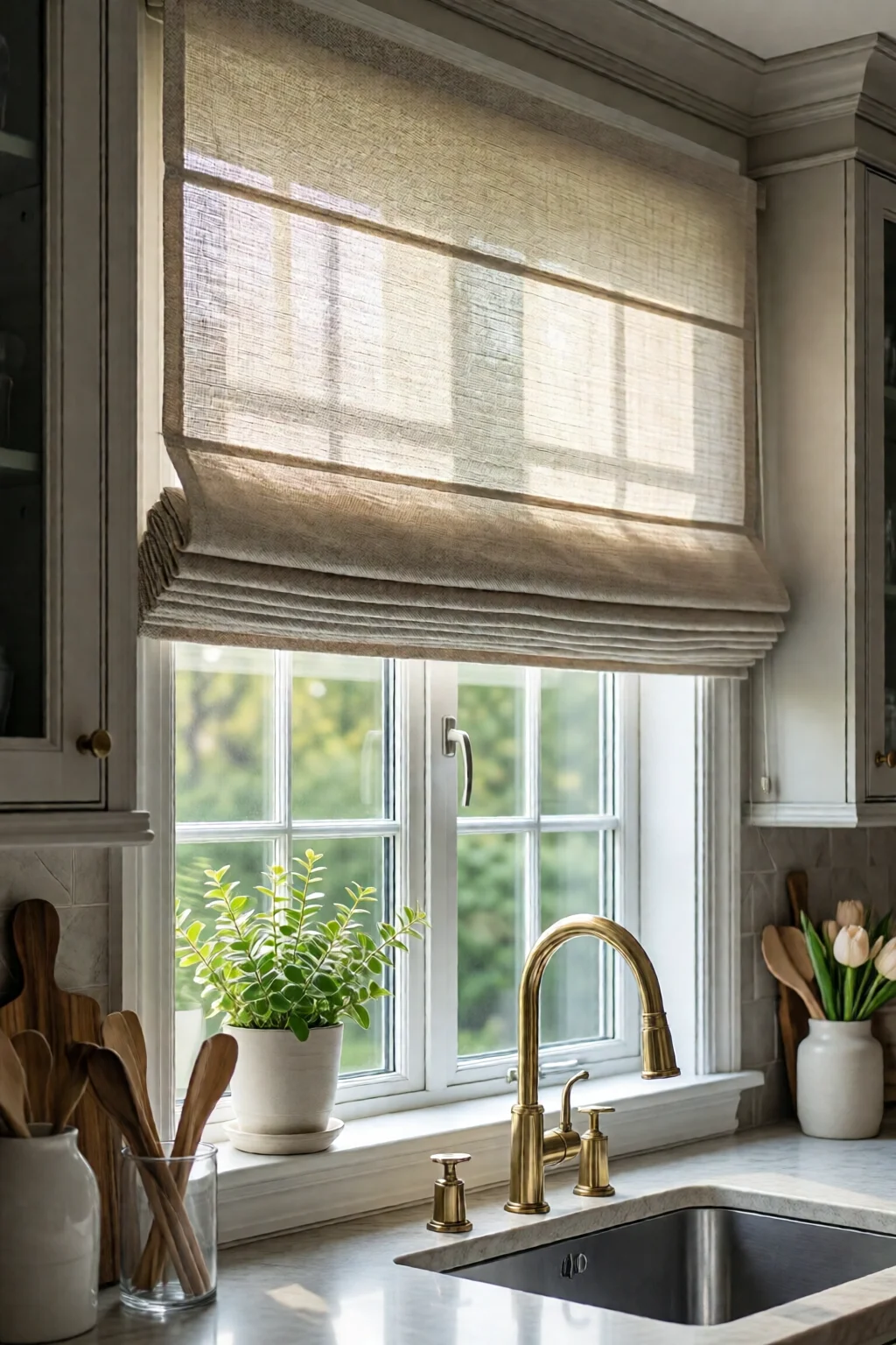 kitchen window ideas treatments light