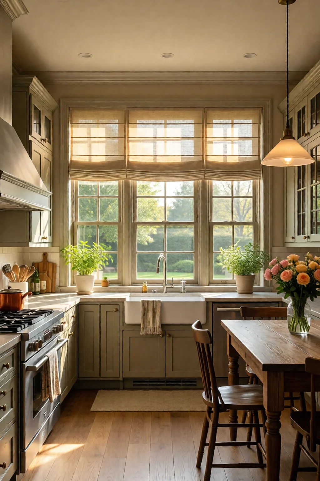 kitchen window ideas treatments light
