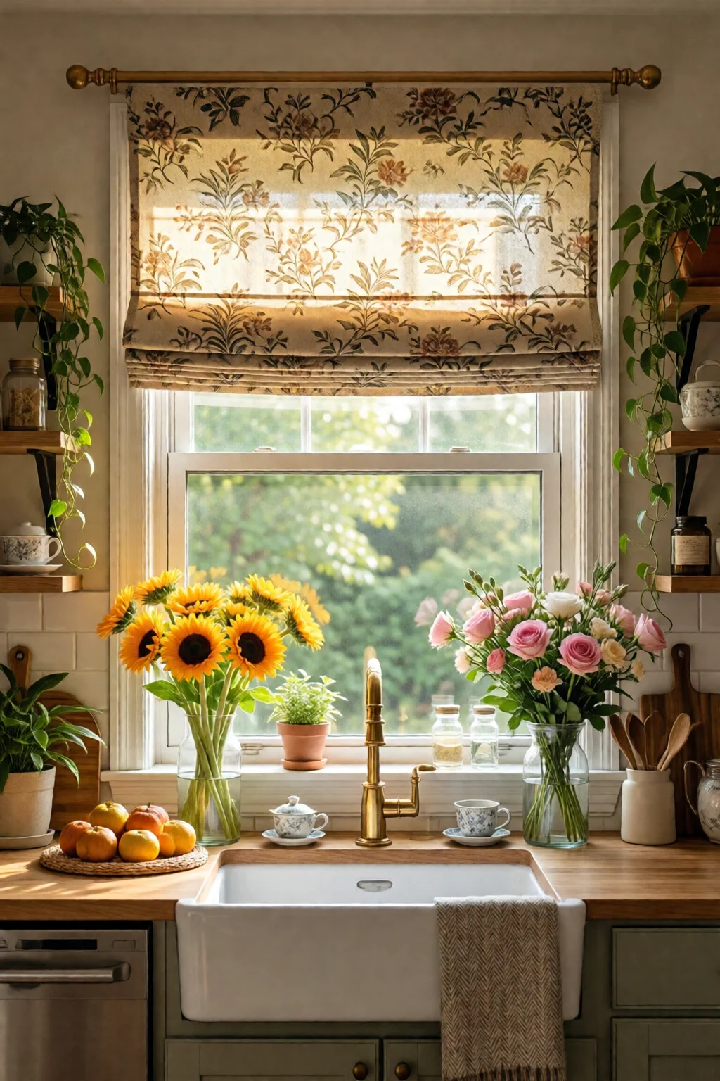 kitchen window ideas treatments light