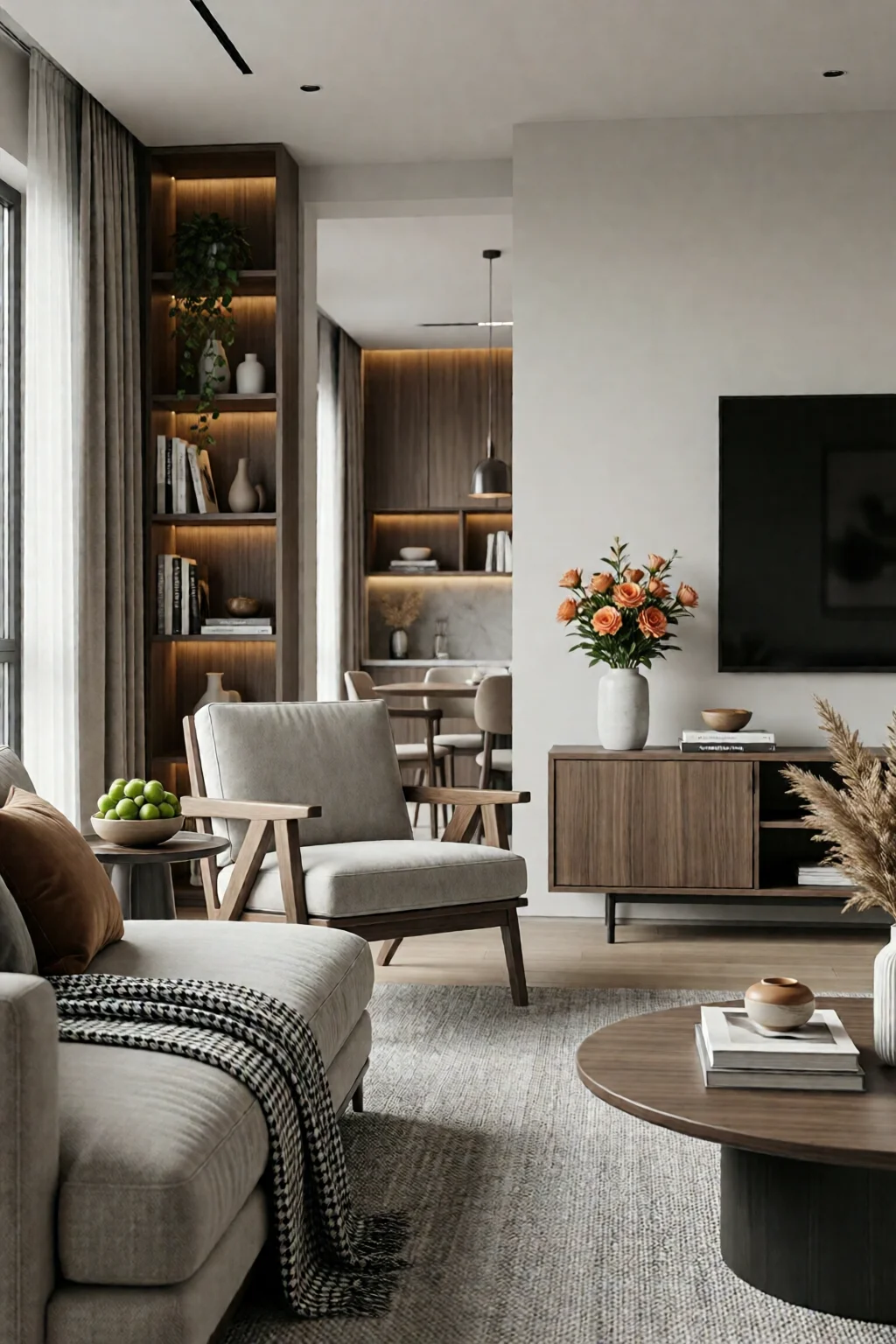 open concept living room decorating