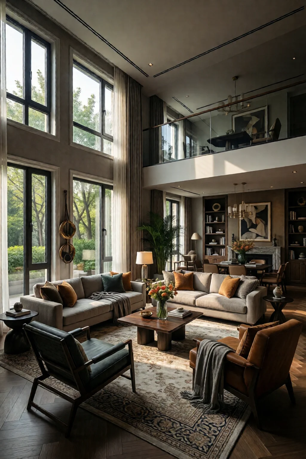 open concept living room decorating