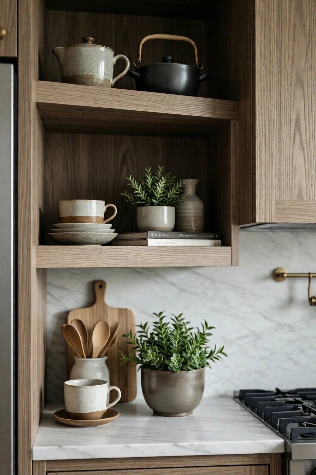open shelving kitchen ideas styling