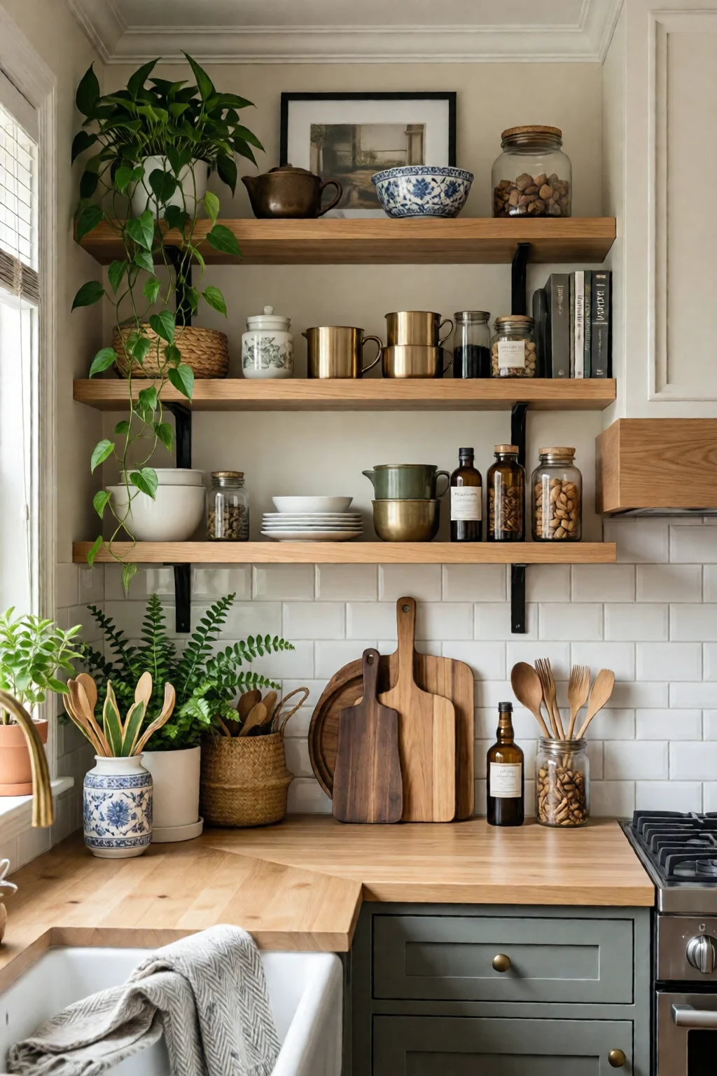 open shelving kitchen ideas styling